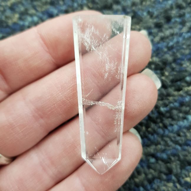 Flat Crystal Point - Clear Quartz - 1pc Flat Crystal Point - Clear Quartz - 1pc
